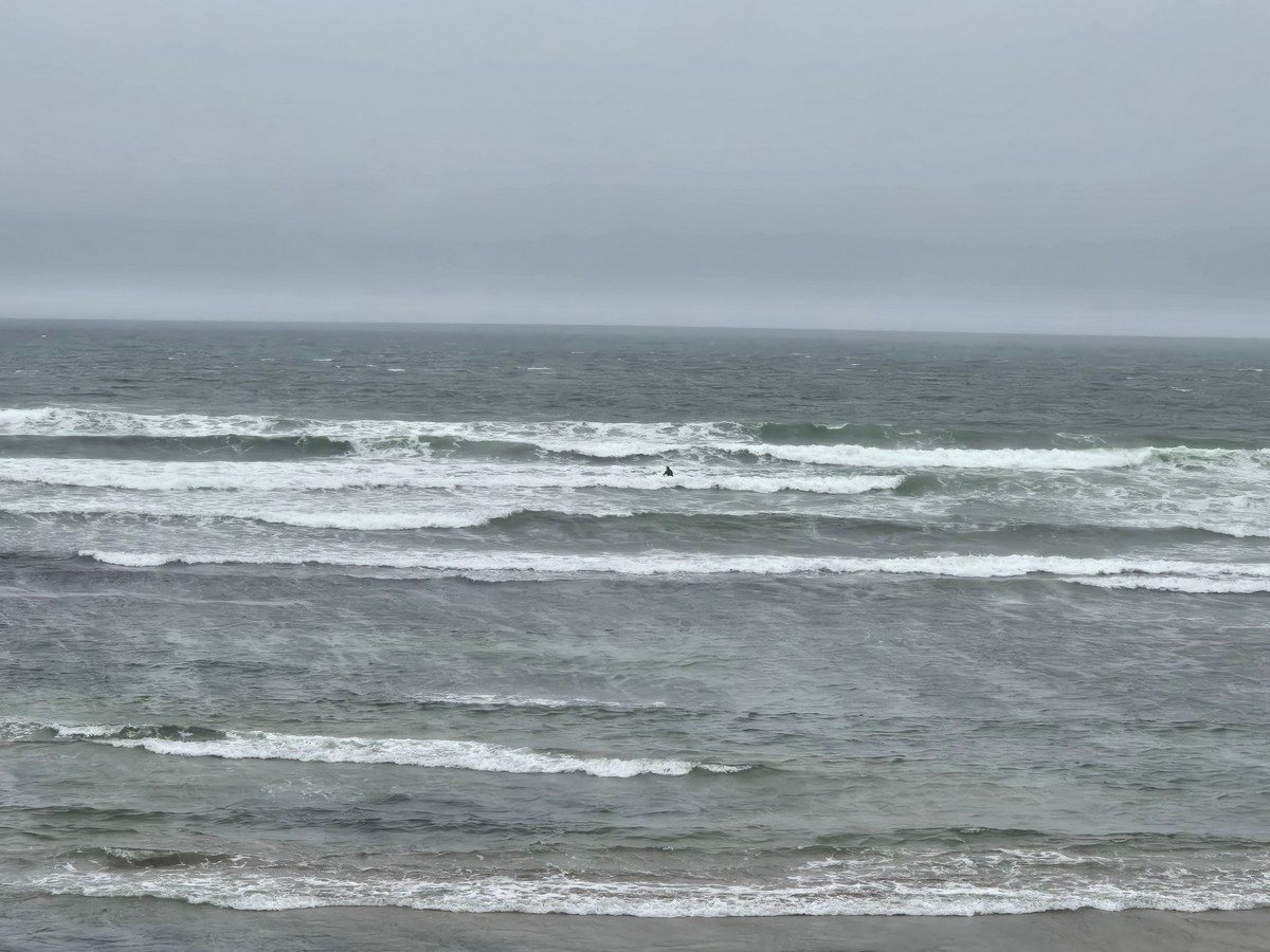 2 to 4ft with a moderate cross-onshore breeze, 12kts SW.